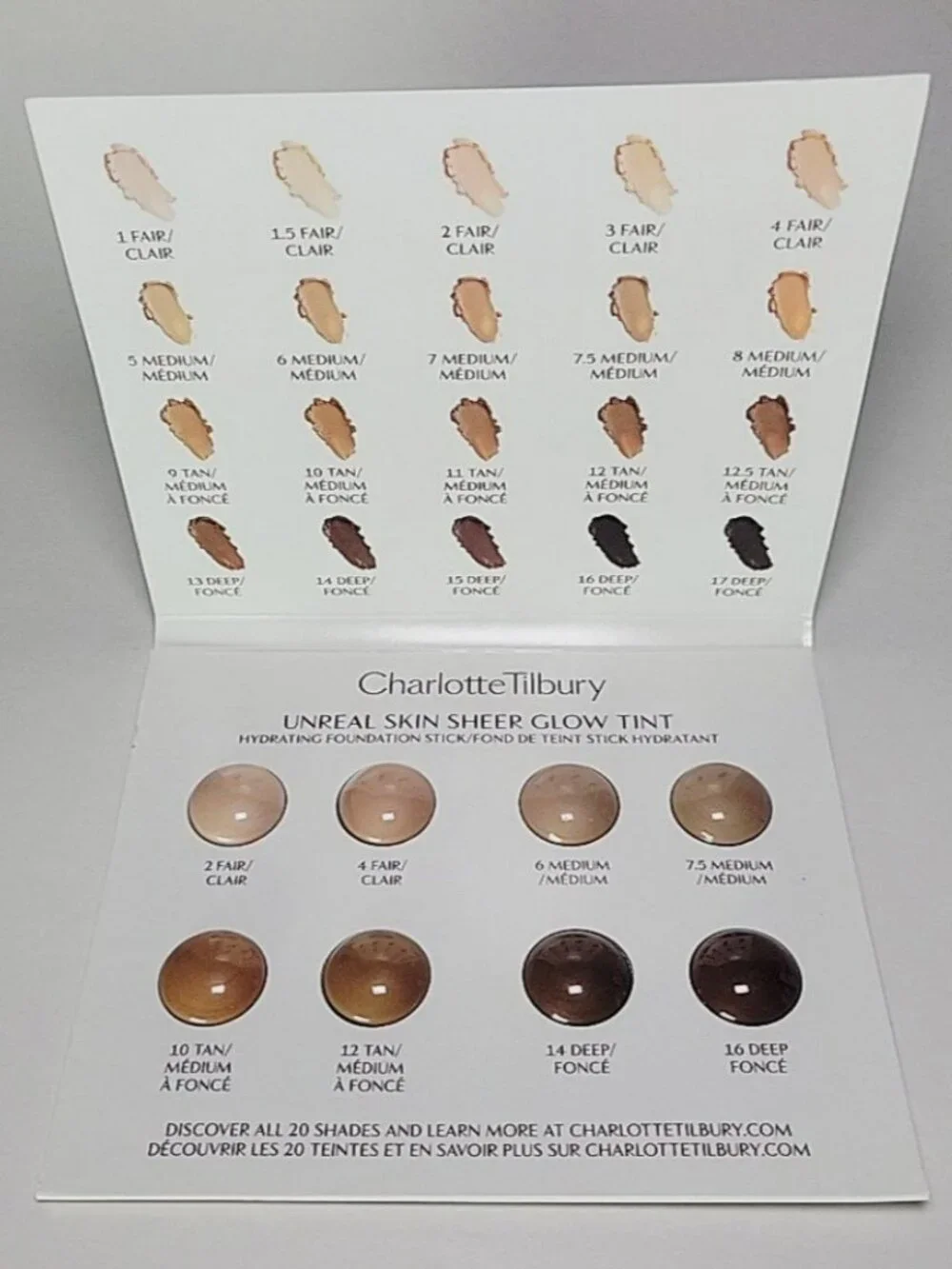 CHARLOTTE TILBURY Unreal Skin Sheer Glow Tint Hydrating Foundation Stick sample